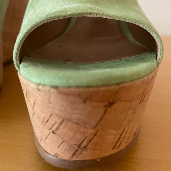 Naná Suede Cork Wedge Mules - Picture 8 of 10